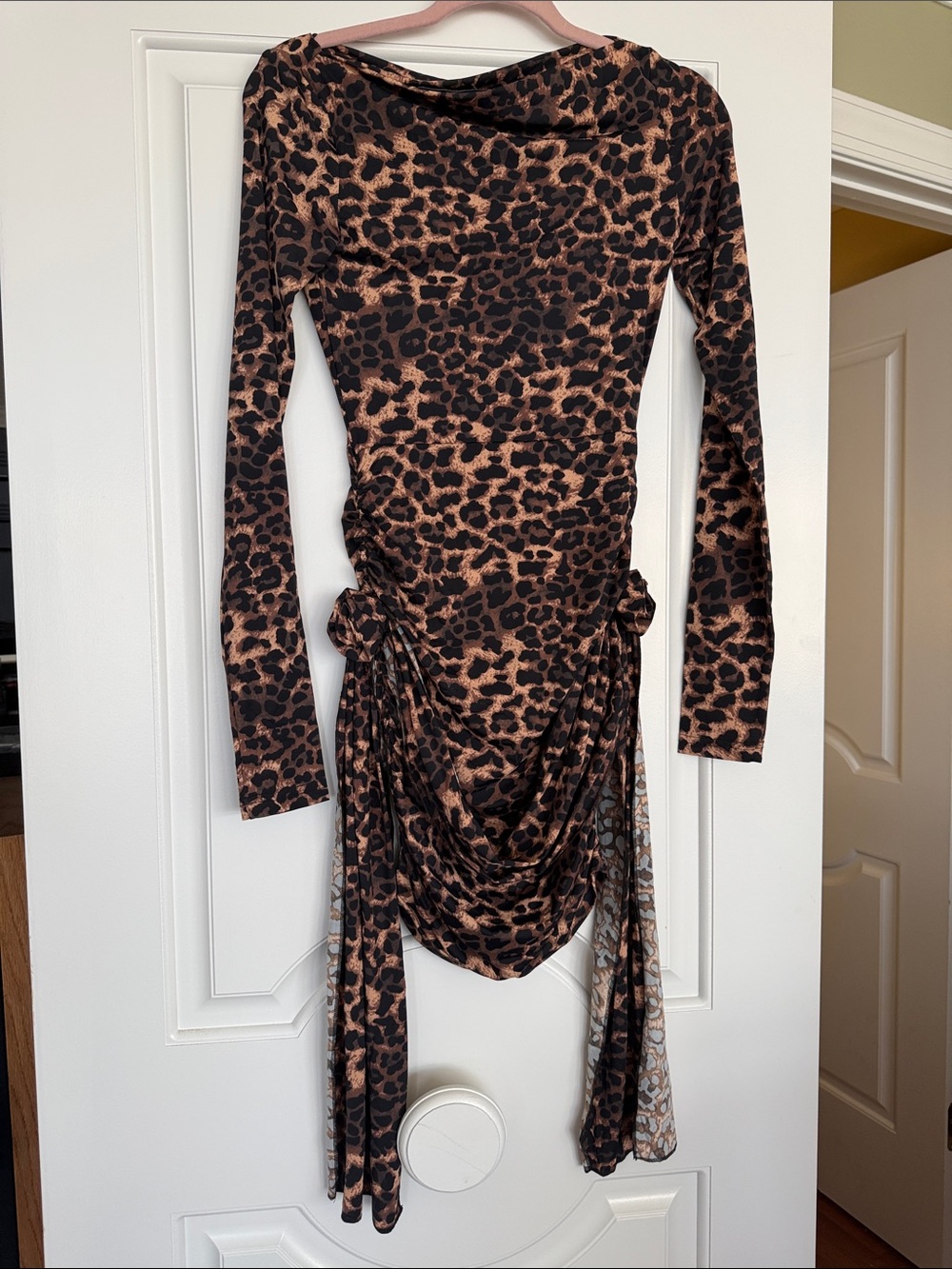 Lioness Black and Brown Leopard Print Dress